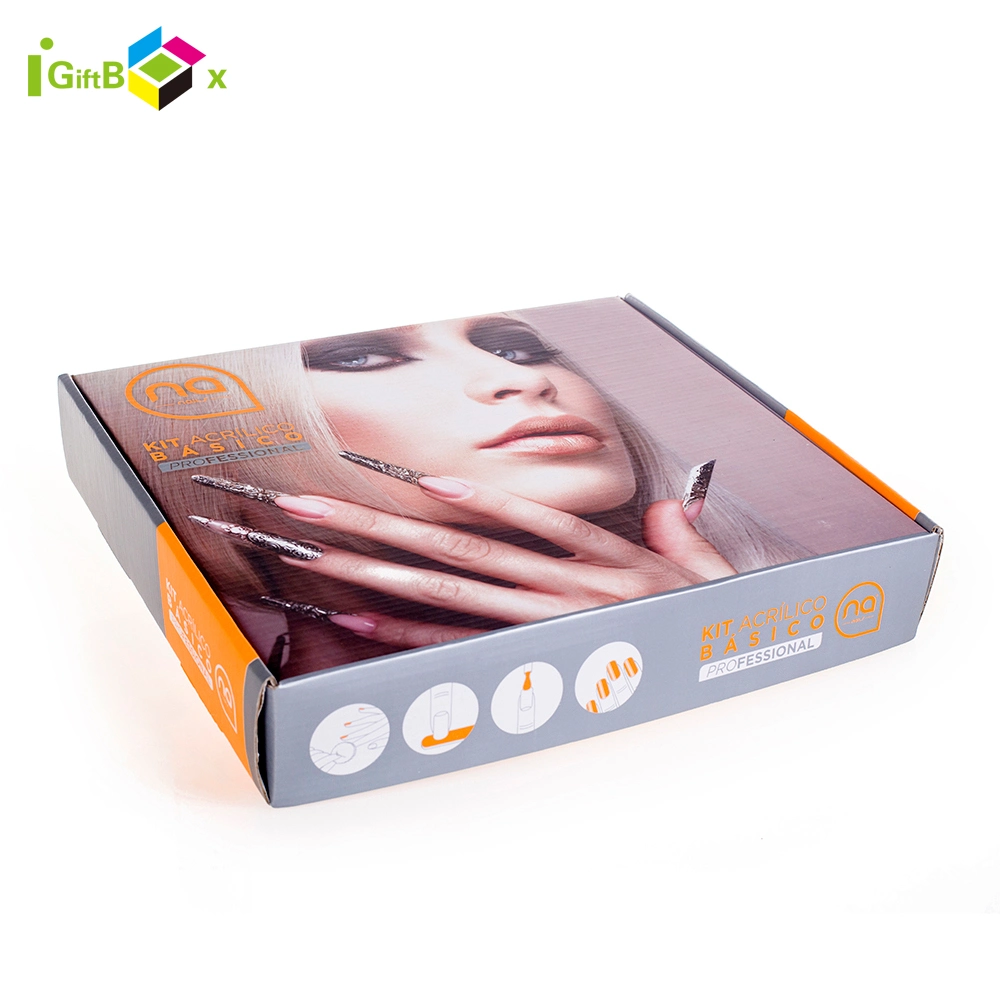 Custom Press on False Nail Polish Paper Packing Gift Box Packaging Nail Box